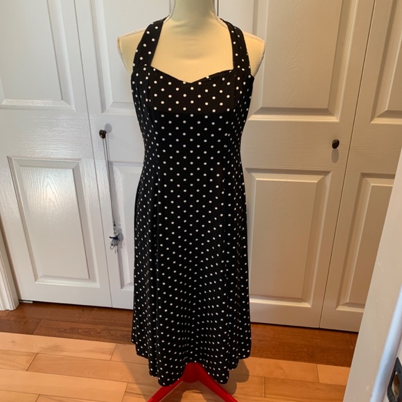 My Michelle Size 11/12 black and white polka dot dress - Picture 2 of 4
